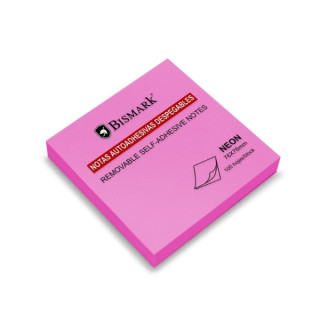 Bismark Bloc de 100 Notas Adhesivas 76x76mm - Color Magenta Neon