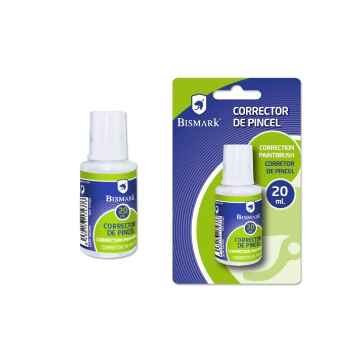 Bismark Liquido Corrector 20ml - Secado Rapido - Aplicador de Pincel