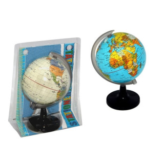 Bismark Esfera Geografica con Meridiano 10cm - Esfera Geografica con Meridiano - Cartografia Fisico-Politica - Base Alta y Robu