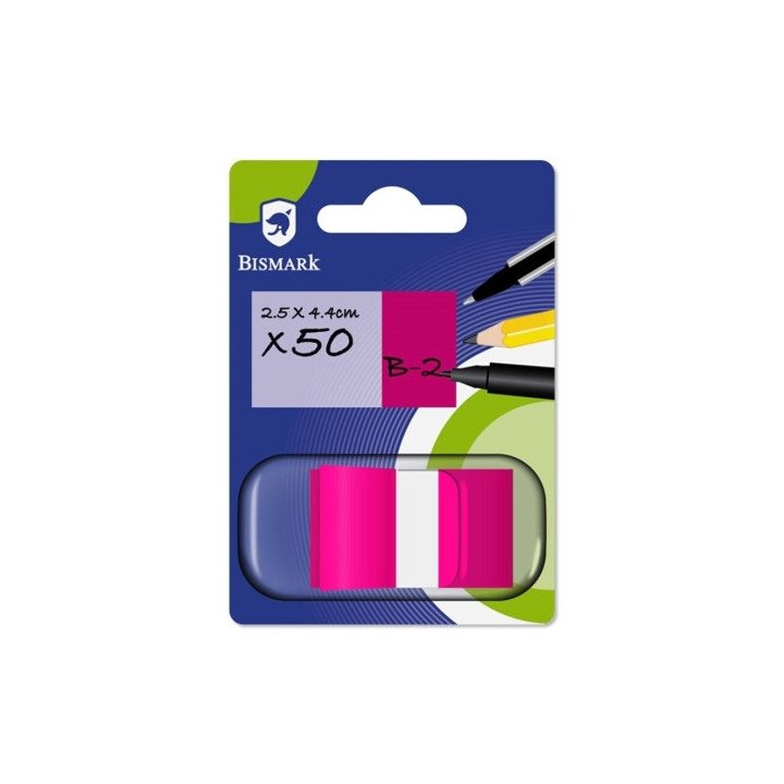 Bismark Dispensador con 50 Marcadores Reposicionables 44 x 25mm - Para Marcar