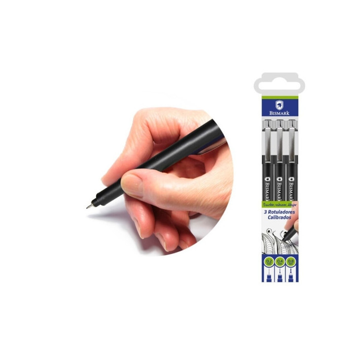 Bismark Pack 3 Rotuladores Calibrados 0.2