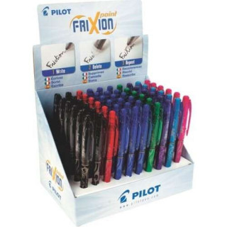 Pilot Frixion Point Expositor de 60 Boligrafos de Gel Borrables - Punta Fina 0.5mm - Trazo 0.25mm - Grip Ergonomico - Recargabl