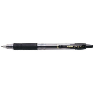Pilot Boligrafo de Gel G2 Rollerball Retractil - Recargable - Punta de Bola Redonda 0.7mm - Trazo 0.32mm - Grip Ergonomico - Co