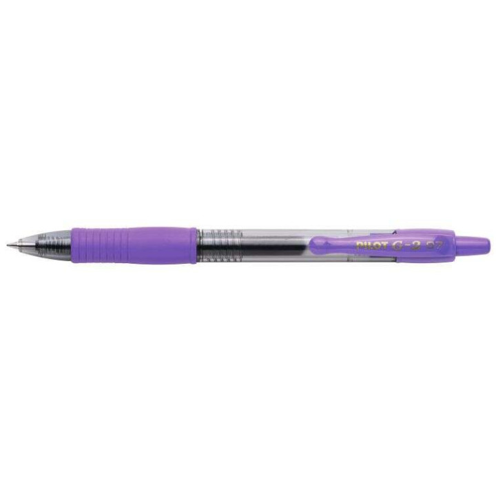 Pilot Boligrafo de Gel G2 Rollerball Retractil - Recargable - Punta de Bola Redonda 0.7mm - Trazo 0.32mm - Grip Ergonomico - Co