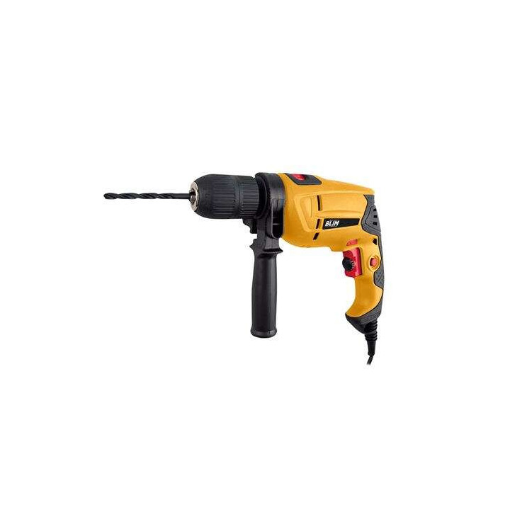 Blim Taladro Percutor 500W - Velocidad Regulable 0-3200rpm - Portabrocas de 13mm sin Llave - Boton de Bloqueo - Incluye Maletin