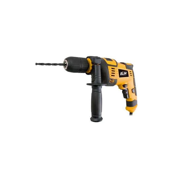 Blim Taladro Percutor 810W - Velocidad Regulable 0-3000rpm - Portabrocas de 13mm sin Llave - Boton de Bloqueo - Incluye Maletin