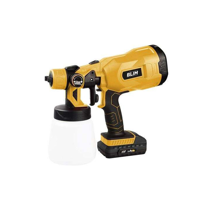 Blim Pistola para Pintar a Bateria 120W 20V 2Ah - Deposito 800ml - Boquilla de 1