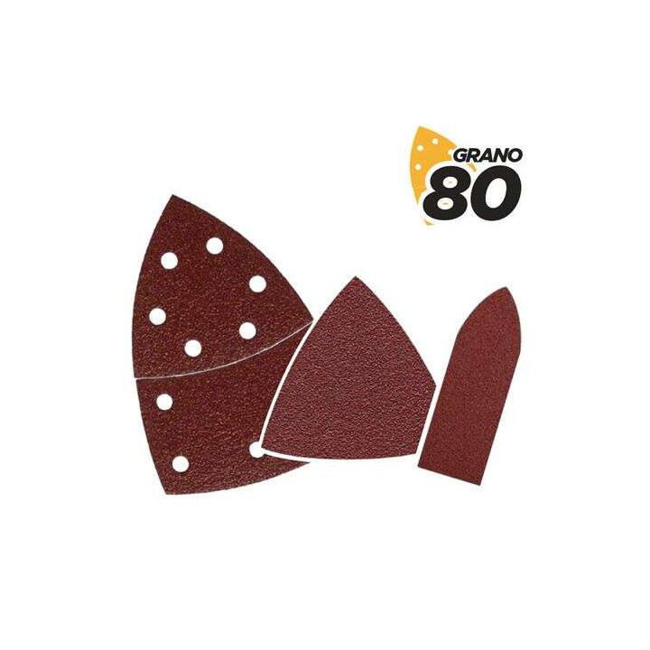 Blim Pack de 9 Lijas con Velcro para Lijadora BL0137 - Grano 80 - 3 Formatos