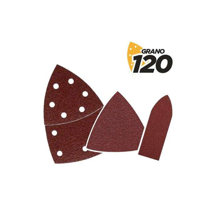 Blim Pack de 9 Lijas con Velcro para Lijadora BL0137 - Grano 120 - 3 Formatos