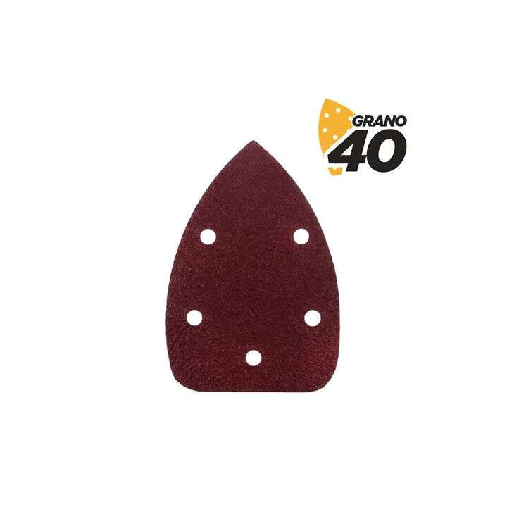 Blim Pack de 10 Lijas con Velcro para Lijadora BL0124 - Grano 40 - Formato Triangular