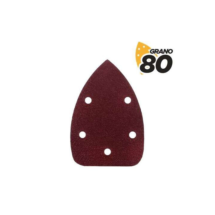 Blim Pack de 10 Lijas con Velcro para Lijadora BL0124 - Grano 80 - Formato Triangular