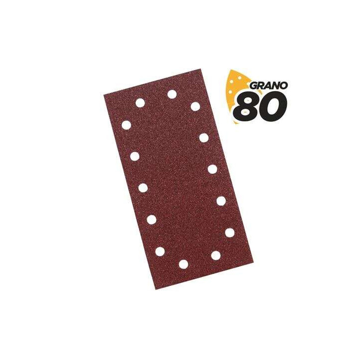 Blim Pack de 10 Lijas para Lijadora BL0123 - Grano 80 - Formato Rectangular