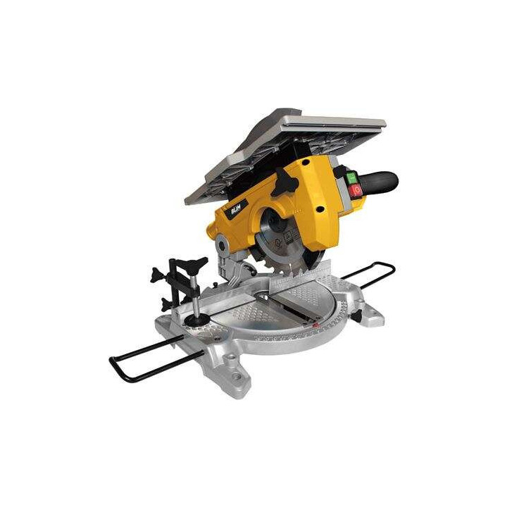 Blim Sierra Ingletadora Doble Corte 1200W 210mm - Velocidad +/- 4500rpm - Hoja de 24 Dientes - Varios Accesorios