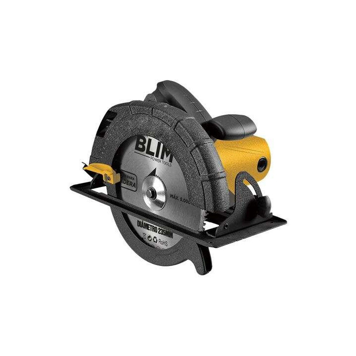 Blim Sierra Circular 235mm - Potencia 2200W - Velocidad 5000rpm - Empuñadura Ergonomica - Cubierta de Seguridad
