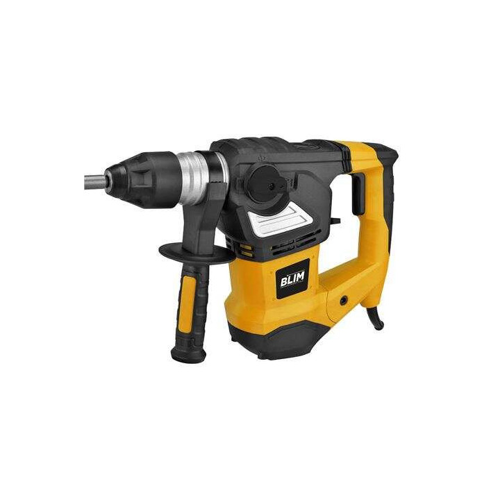 Blim Martillo SDS-Plus 1800W 820rpm - 4 Funciones - Potencia de Impacto 7J - 4.000 Impactos por Minuto - Incluye Brocas y Cince
