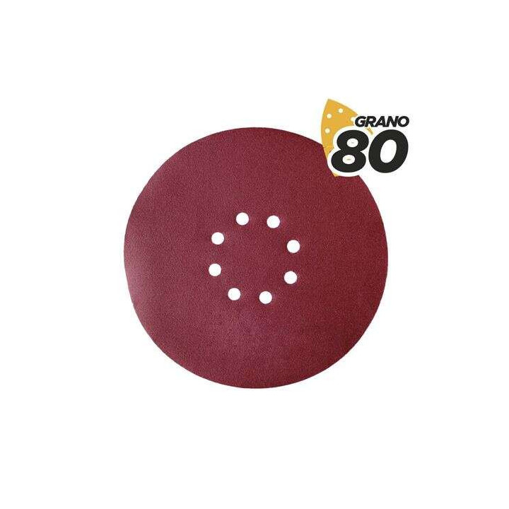 Blim Pack de 5 Lijas con Velcro para Lijadora BL0223 - Grano 80 - Formato Circular