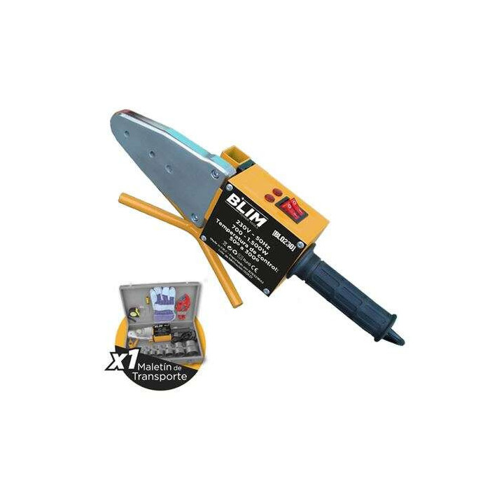 Blim Maquina de Soldar Tuberia PPR 700-1500W - Temperatura de Control 50º a 300º - Incluye Maletin de Transporte con Accesori