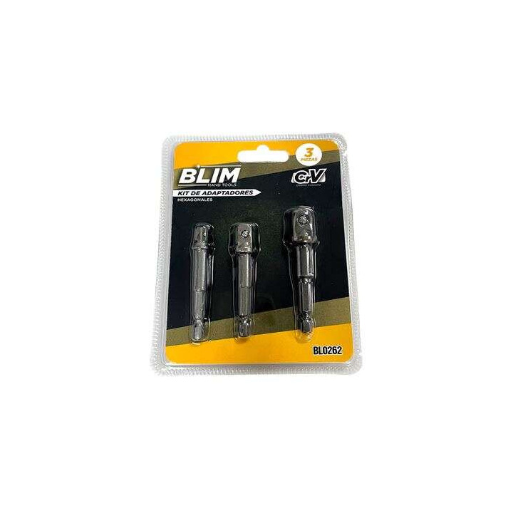 Blim Kit 3 Adaptadores 1/4 Hexagonal A 1/4-3/8-1/2