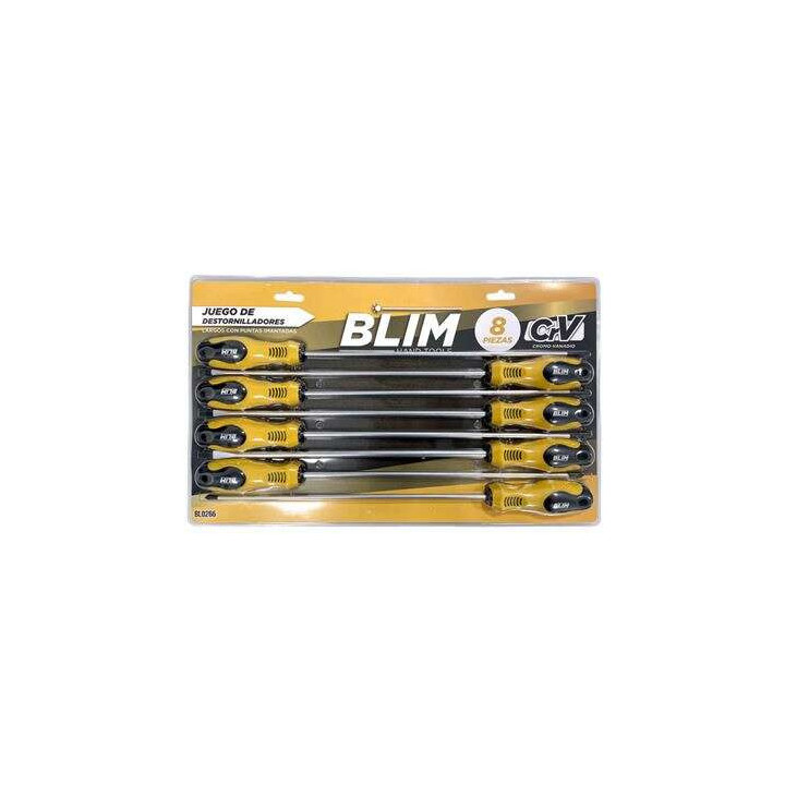 Blim Juego 8 Piezas Destornilladores Largos