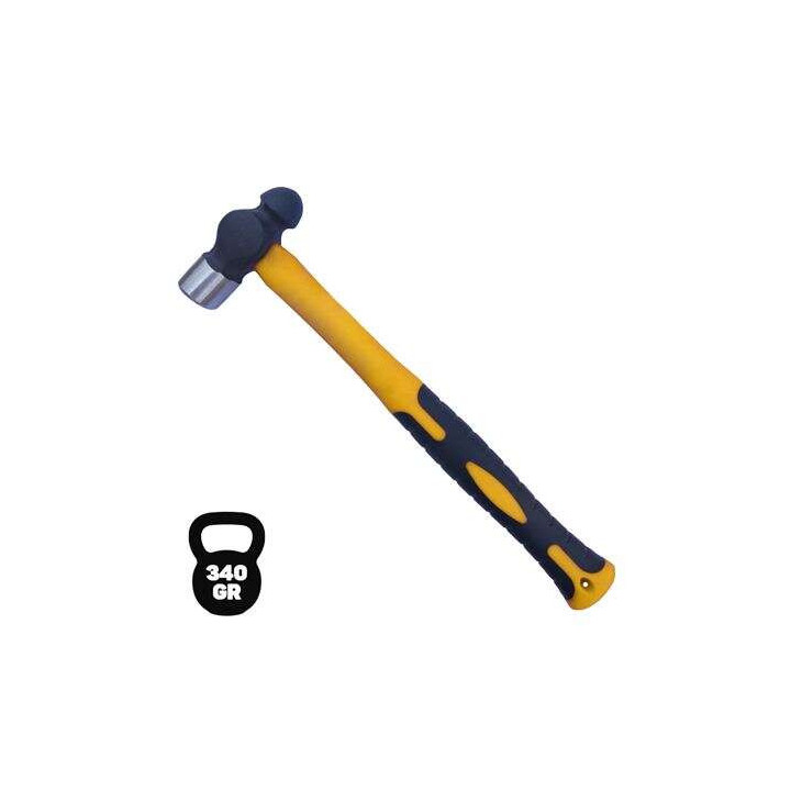 Blim Martillo de Bola - Peso 340 Gr - Cabeza de Acero Forjado - Mango de Fibra de Vidrio - Color Negro