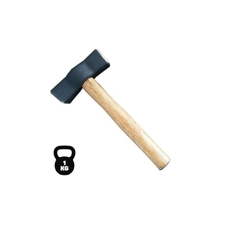 Blim Martillo de Carpintero - Cabeza en Acero al Carbono Forjado de 1 Kg - Superficie de Trabajo Templada - Mango de Madera - M