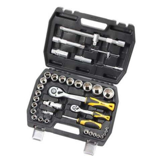 Blim Juego de Herramientas de 1/2 - 17 Vasos - Chicharra de 72 Dientes - Articulacion Universal - Barras de Extension - Vasos p