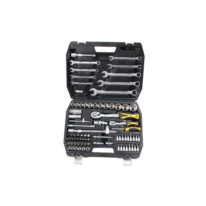 Blim Juego de Llaves y Vasos - 9 Llaves Combinadas - 13 Vasos 1/4 - 17 Cabezales con Punta - Color Negro