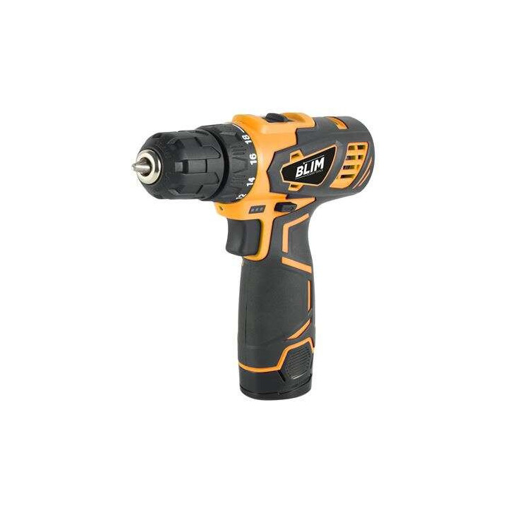 Blim Taladro Inalambrico - 10mm - Mango Ergonomico - Bateria 12V - 1.5 Ah - Cargador - Display y Luz LED - 2 Velocidades - Par
