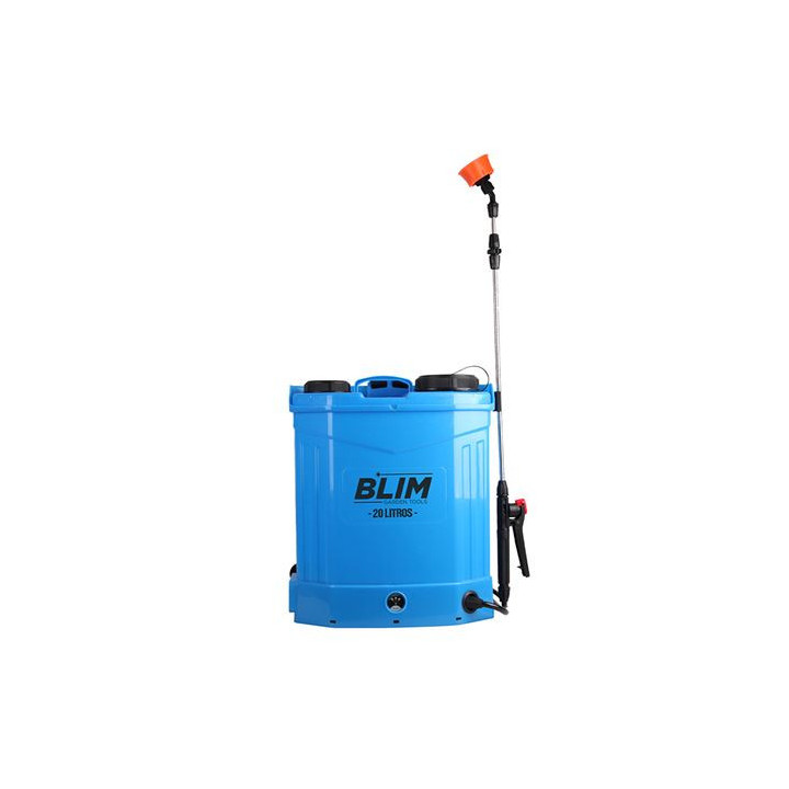 Blim Sulfatadora de Espalda a Bateria 12V 20L - Doble Bomba - Rango de Presion 0 - 0.65mpa - Tanque Ergonomico - Asa Superior -