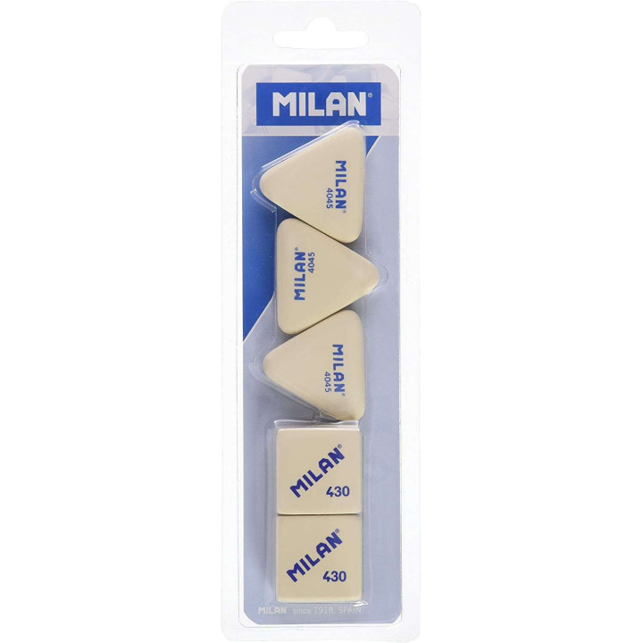 Milan Pack de 5 Gomas de Borrar