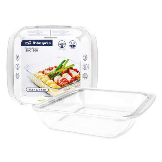 Orbegozo Serie BNC Bandejas de Vidrio - Versatilidad en tu Cocina - Resistencia y Durabilidad Unicas - Capacidadad 1.8L - Apto
