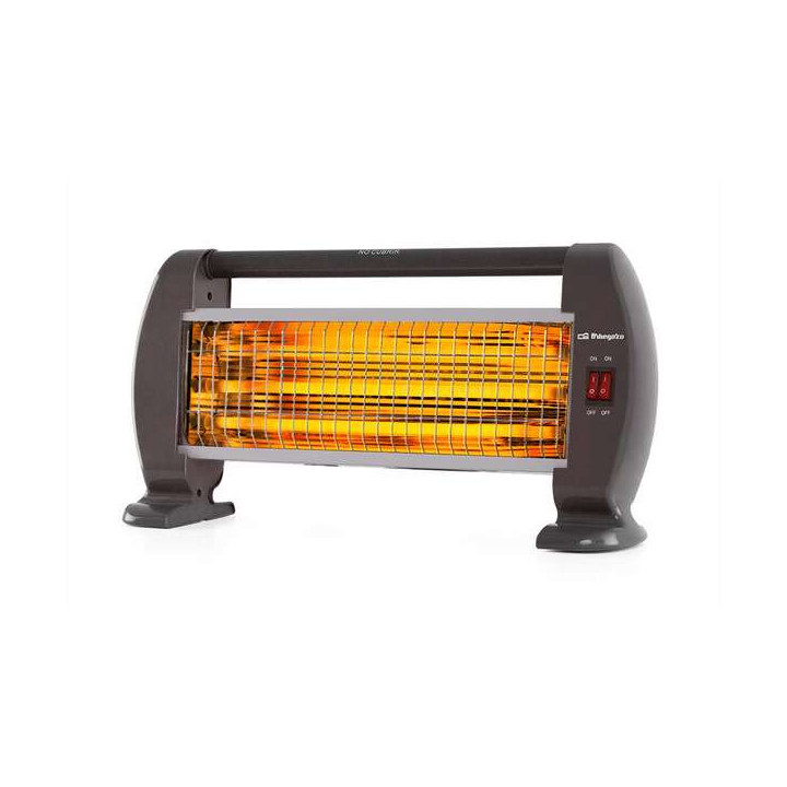 Orbegozo BP 0206 Estufa de Cuarzo Calor Instantaneo - Potencia de 1200W - 3 Niveles de Potencia - Sistema de Seguridad Antivuel