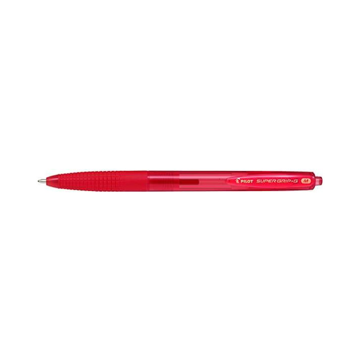 Pilot Boligrafo de Bola Retractil SuperGrip G - Punta Redonda 1.0mm - Trazo 0.4mm - Tinta de Aceite - Grip Ergonomico - Color R