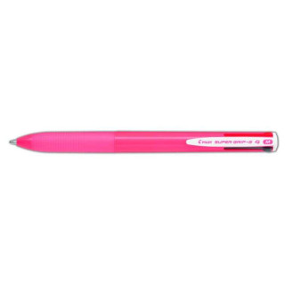 Pilot Boligrafo de Bola Retractil Super Grip G4 - 4 Colores - Punta 1.0mm - Trazo 0.27mm - Cuerpo Rosa