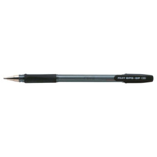 Pilot BPS-GP Boligrafo Recargable con Punta Extra Ancha de 1.60mm - Trazo de 0.33mm - Grip de Agarre - Color Negro