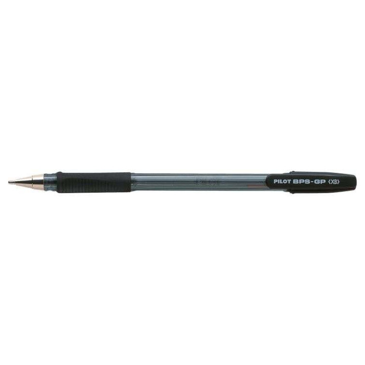 Pilot BPS-GP Boligrafo Recargable con Punta Extra Ancha de 1.60mm - Trazo de 0.33mm - Grip de Agarre - Color Negro