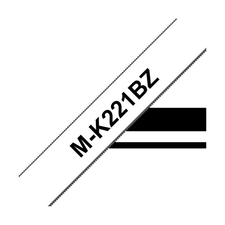 Brother MK221BZ Cinta No Laminada Generica de Etiquetas - Texto negro sobre fondo blanco - Ancho 9mm x 8 metros