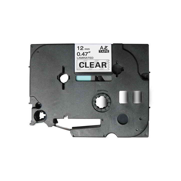 Brother TZe131 Cinta Laminada Generica de Etiquetas - Texto negro sobre fondo transparente - Ancho 12mm x 8 metros