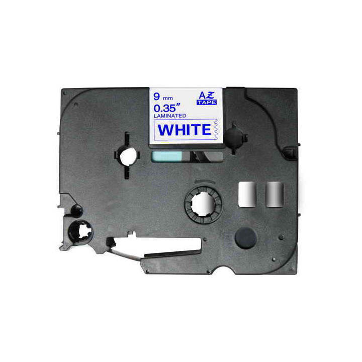 Brother TZe223 Cinta Laminada Generica de Etiquetas - Texto azul sobre fondo blanco - Ancho 9mm x 8 metros