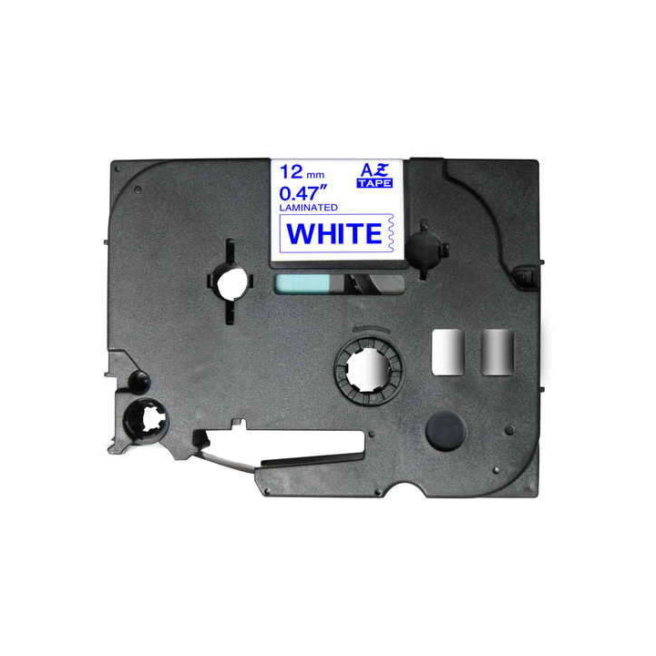 Brother TZe233 Cinta Laminada Generica de Etiquetas - Texto azul sobre fondo blanco - Ancho 12mm x 8 metros