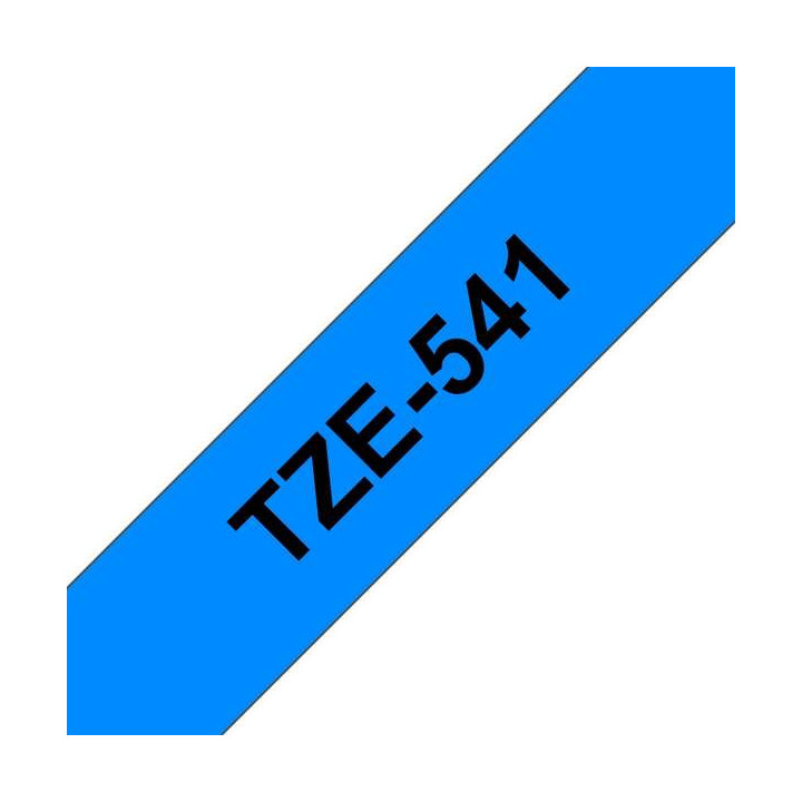 Brother TZe541 Cinta Laminada Generica de Etiquetas - Texto negro sobre fondo azul - Ancho 18mm x 8 metros