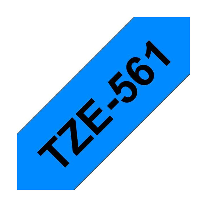 Brother TZe561 Cinta Laminada Generica de Etiquetas - Texto negro sobre fondo azul - Ancho 36mm x 8 metros