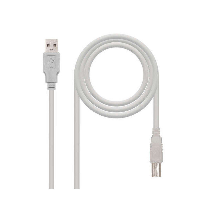 Nanocable Cable de Impresora USB-A 2.0 Macho a USB-B Macho 1m