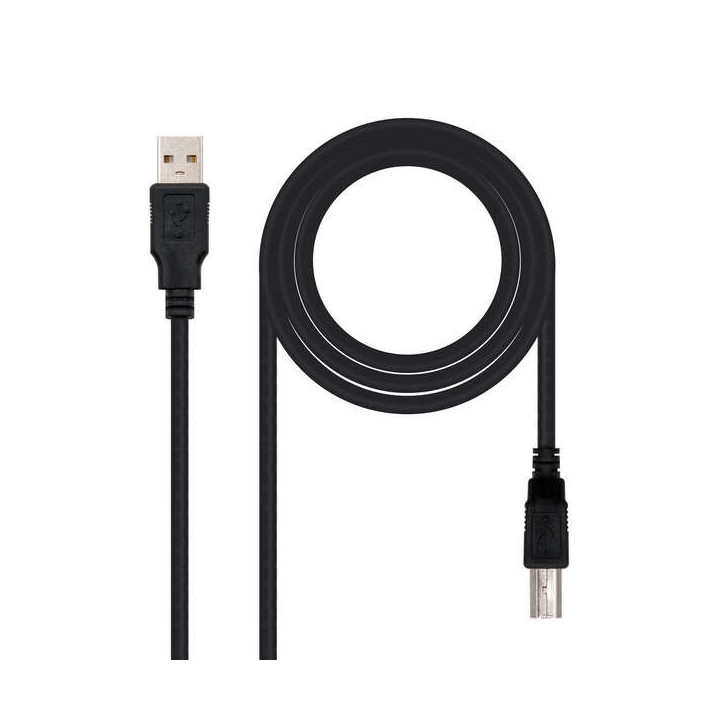 Nanocable Cable de Impresora USB-A 2.0 Macho a USB-B Macho 1m
