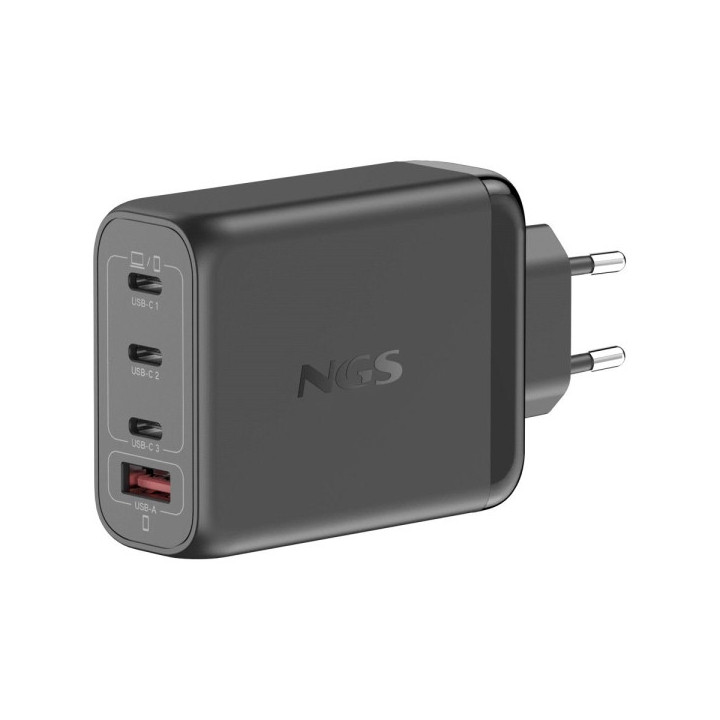NGS Bud 140W Cargador GaN Universal de Pared 140W Ultrarapido - 3x USB-C PD & PPS
