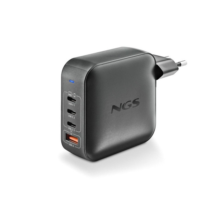 NGS Bud 160W Cargador GaN Universal de Pared 160W Ultrarapido - 3x USB-C PD & PPS