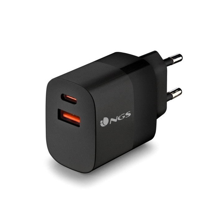 NGS Bud 45W Cargador GaN Universal de Pared 45W Ultrarapido - 1x USB-C PD & PPS