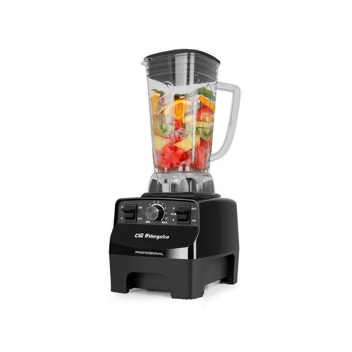 Orbegozo BV 9650 Batidora de Vaso Profesional - Motor 1500W - Vaso Tritan 2L - 8 Cuchillas Acero Inoxidable - Funcion Turbo - S