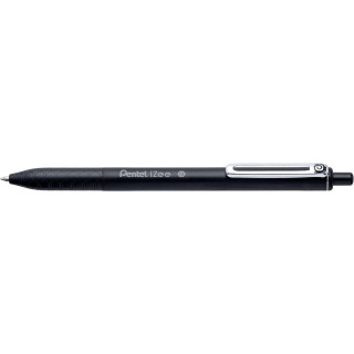 Pentel iZee Boligrafo de Bola Retractil - Punta 0.7mm - Trazo 0.35mm - Clip de Metal - Color Negro