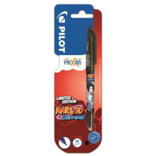 Pilot Frixion Ball Naruto Shippuden Boligrafo de Gel Borrable - Punta de Bola 0.7mm - Trazo 0.4mm - Grip de Agarre - Color Negr